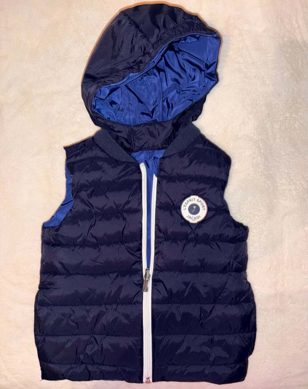 Jacadi L'Esprit Sport Reversible Puffer Vest Blue